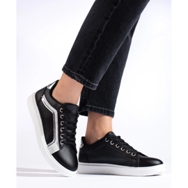Deportivas mujer clásicas cómodas negras Shelovet negro 3