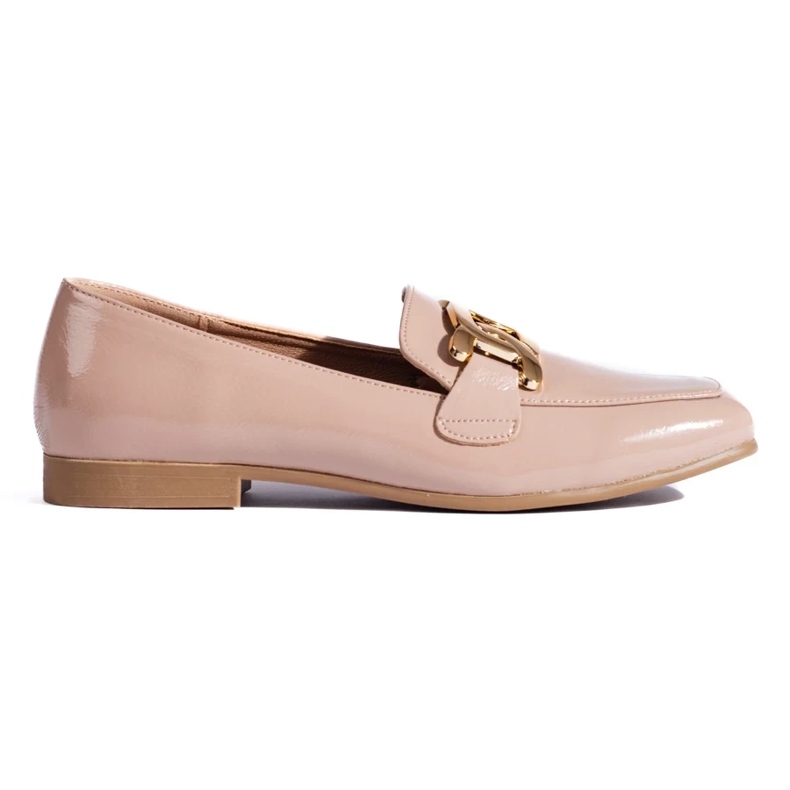 Zapatos de mujer lacados en rosa con cadena Shelovet rosado 2