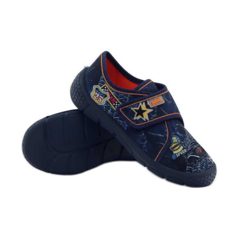 Pantuflas Super Ligeras Fondo Coche Befado azul marino naranja 3
