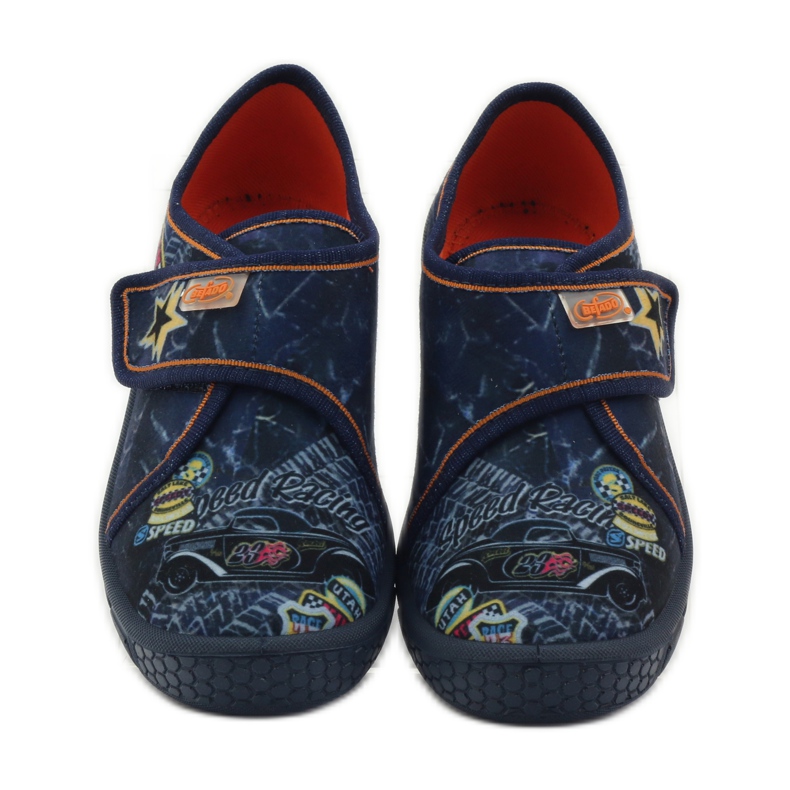 Pantuflas Super Ligeras Fondo Coche Befado azul marino naranja 4
