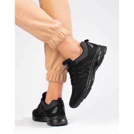 SHELOVET Zapatillas de mujer Dk Black Textil negro 4