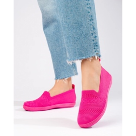 Zapatillas slip-on de mujer de textil Shelovet rosa 1