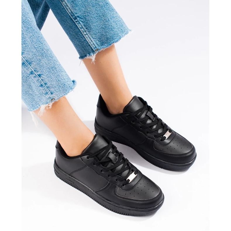 Deportivas clásicas de mujer Shelovet negras negro 1