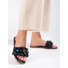 Sandalias planas mujer Shelovet negras negro 3