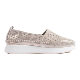 Zapatos shelovet piel calados dorados 1