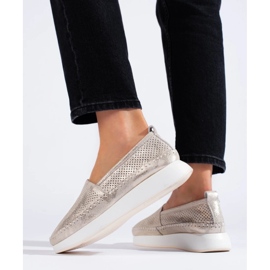 Zapatos shelovet piel calados dorados 3