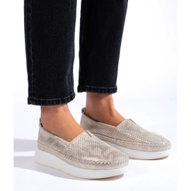Zapatos shelovet piel calados dorados 4