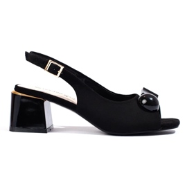 Sandalias de ante negras negro 1