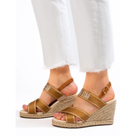 Sandalias mujer Big Star beige LL274883 4