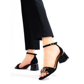 Sandalias bloque mujer Shelovet negras negro 4