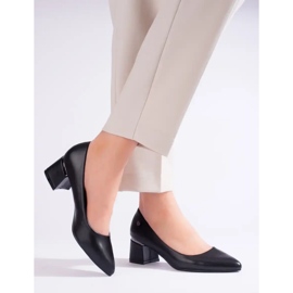 Zapatos de salón mujer tacón bajo negro Vinceza 1