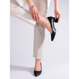 Zapatos de salón mujer tacón bajo negro Vinceza 4