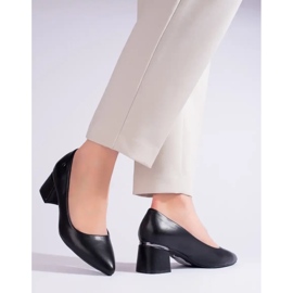 Zapatos de salón mujer tacón bajo negro Vinceza 3
