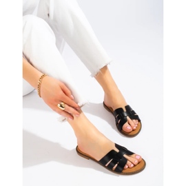Zapatillas de casa clásicas de mujer Shelovet negras negro 2
