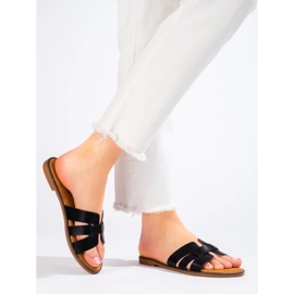 Zapatillas de casa clásicas de mujer Shelovet negras negro 4