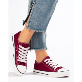 Deportivas de mujer Shelovet burdeos rojo 1
