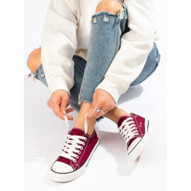 Deportivas de mujer Shelovet burdeos rojo 4