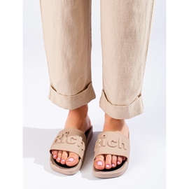 W. Potocki Pantuflas beige de mujer de Potocki 3