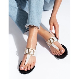 Chanclas de mujer blancas Shelovet blanco 4