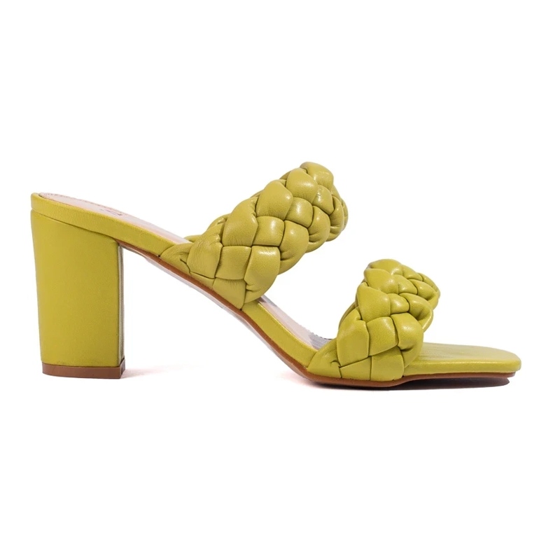 Solapas de poste Shelovet tejidas verdes 1