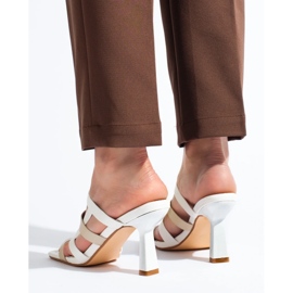 Sandalias mujer tacón Shelovet blancas blanco 3