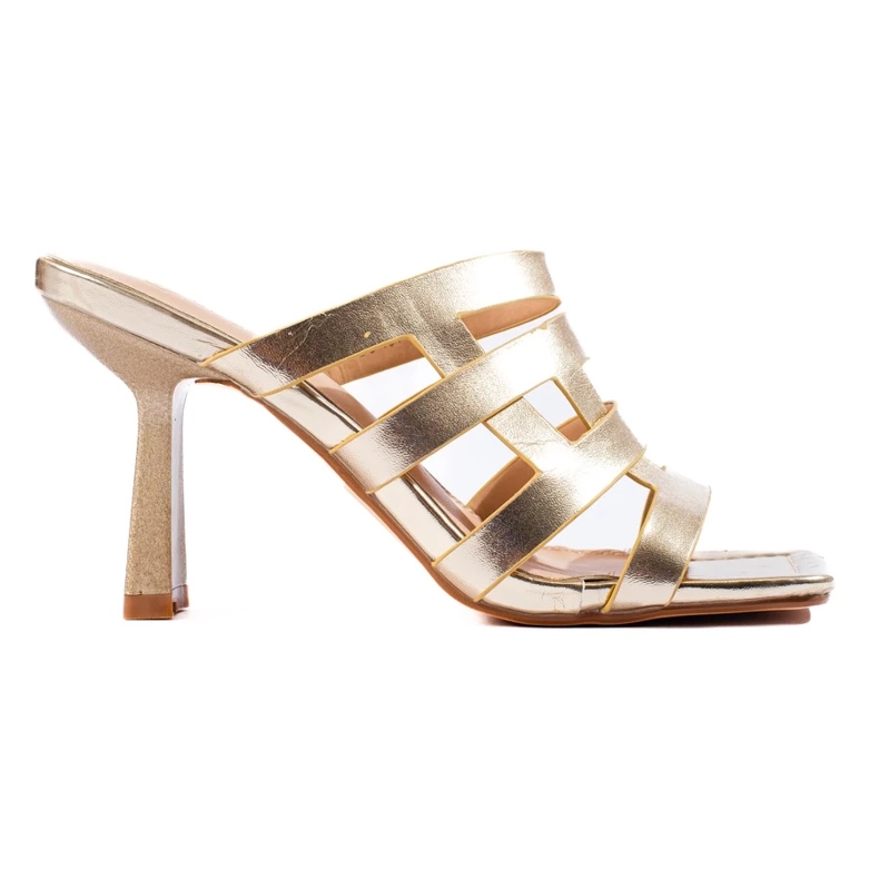 Sandalias mujer tacón Shelovet dorado 1