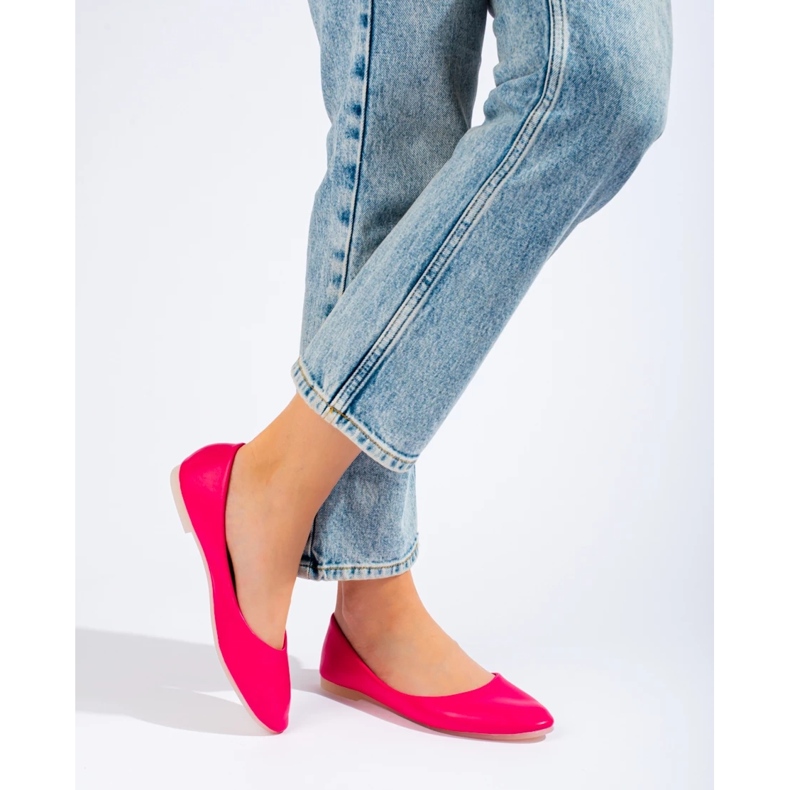 Bailarinas de mujer de color rosa fabricadas en ecopiel Shelovet rosado 2