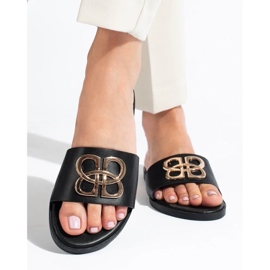 Zapatillas de casa clásicas de mujer Shelovet negras negro 4