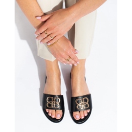 Zapatillas de casa clásicas de mujer Shelovet negras negro 2