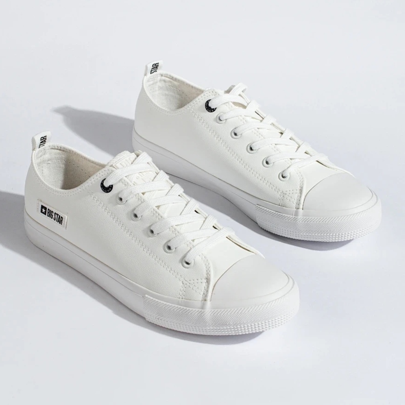 Deportivas blancas para hombre fabricadas en piel ecológica Big Star KK174008 blanco 2