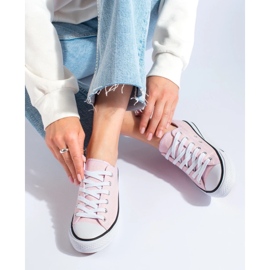SHELOVET Deportivas bajas Vico rosa para mujer rosado 4