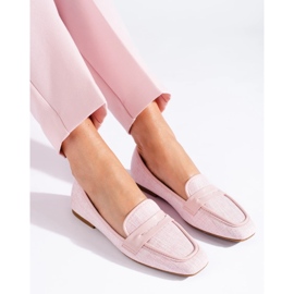 Mocasines mujer Shelovet elegantes rosa rosado 4