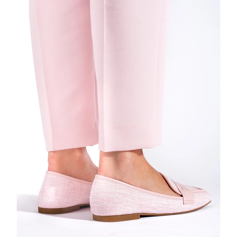 Mocasines mujer Shelovet elegantes rosa rosado 1