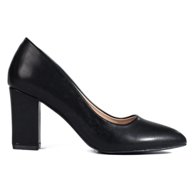 Bombas elegantes en el puesto Shelovet negro. 2
