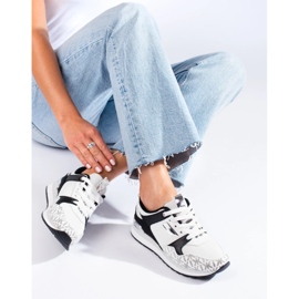 Deportivas de mujer Shelovet en blanco y negro 2