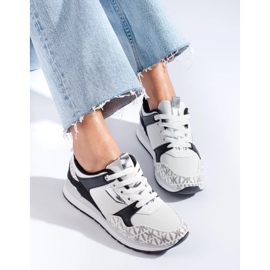 Deportivas de mujer Shelovet en blanco y negro 4
