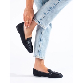 Mocasines mujer Shelovet negros elegantes 3