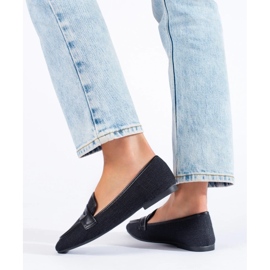 Mocasines mujer Shelovet negros elegantes 4