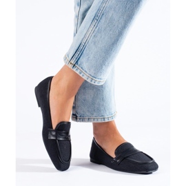 Mocasines mujer Shelovet negros elegantes 1