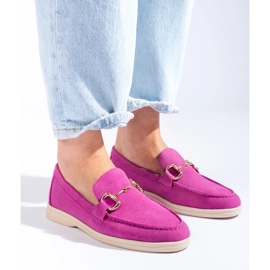 Zapatos brogue de ante rosa Shelovet rosado 3