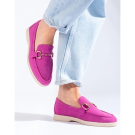 Zapatos brogue de ante rosa Shelovet rosado 4