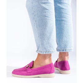 Zapatos brogue de ante rosa Shelovet rosado 1