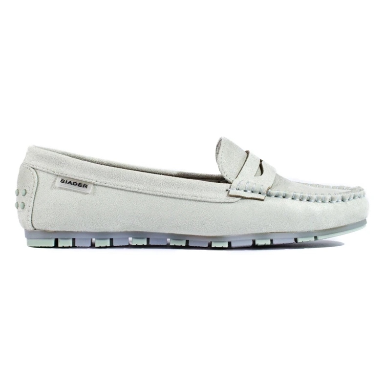 Mocasines de mujer en ante verde claro Shelovet 2