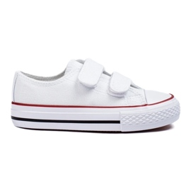 Deportivas de niño Shelovet blancas con velcros blanco 2