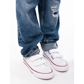 Deportivas de niño Shelovet blancas con velcros blanco 1
