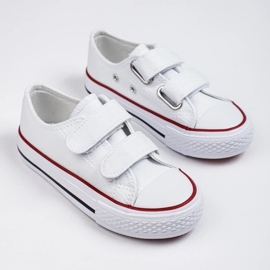 Deportivas de niño Shelovet blancas con velcros blanco 3