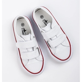 Deportivas de niño Shelovet blancas con velcros blanco 4