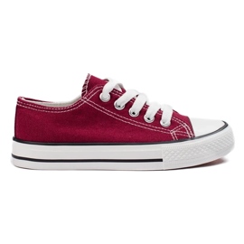 Deportivas de niño cordones Shelovet granate rojo 1