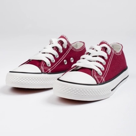 Deportivas de niño cordones Shelovet granate rojo 4