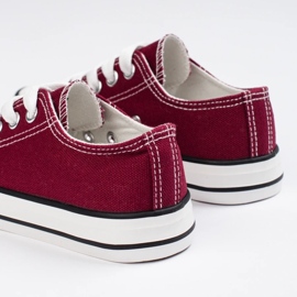 Deportivas de niño cordones Shelovet granate rojo 5